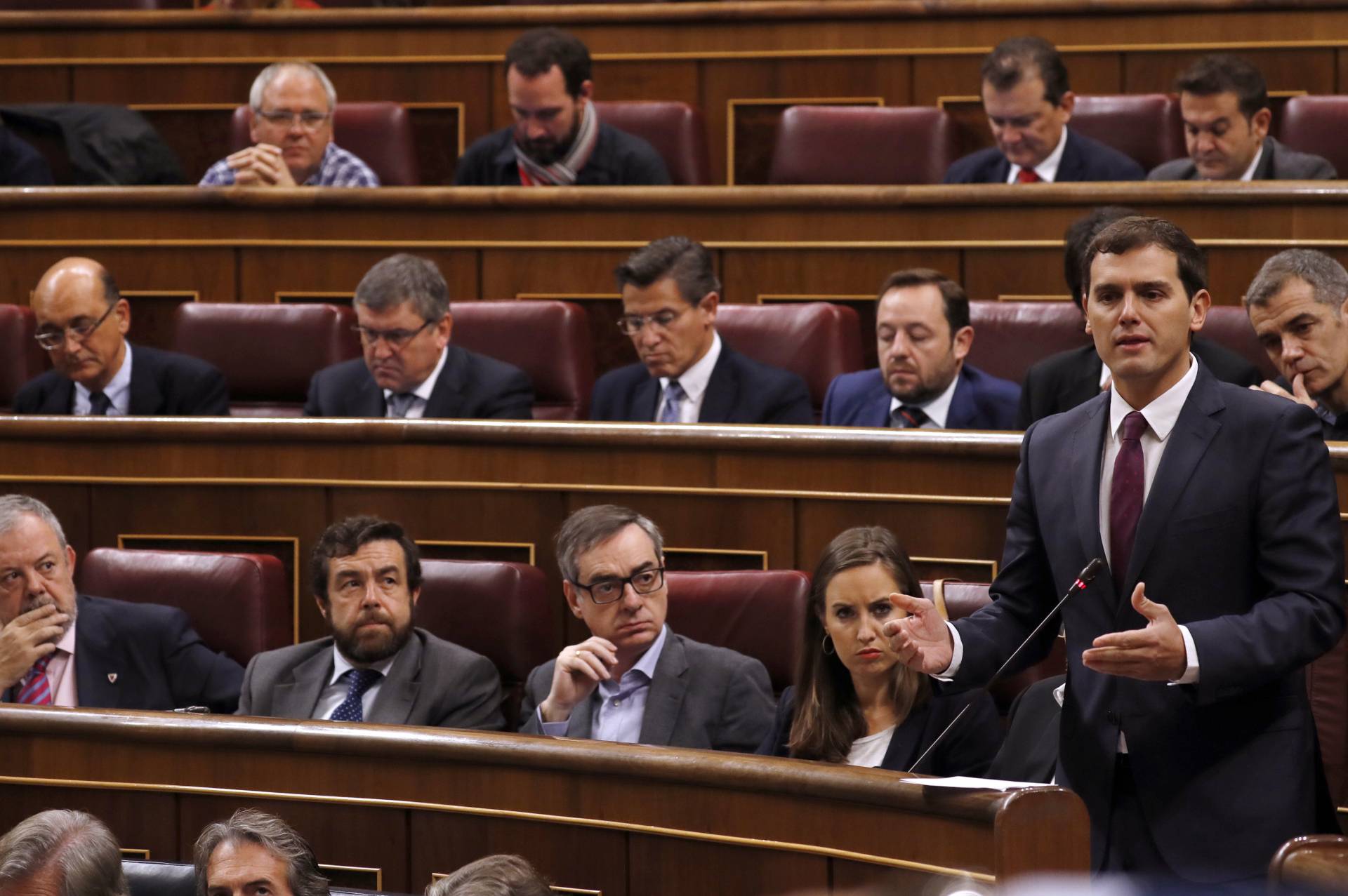 Albert Rivera, este miércoles, en el Congreso de los Diputados.