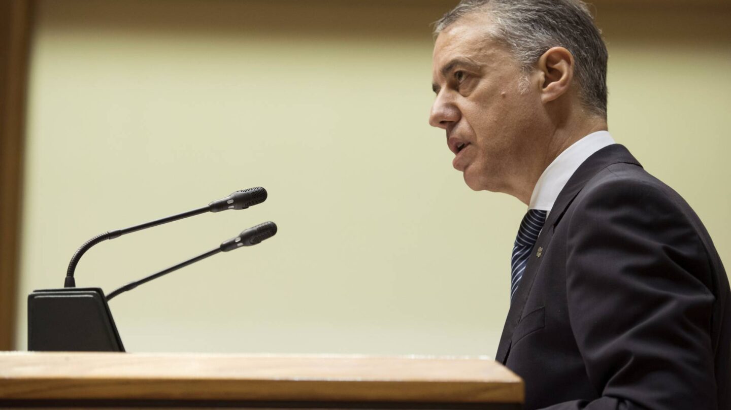 Iñigo Urkullu, durante un pleno en el Parlamento Vasco.