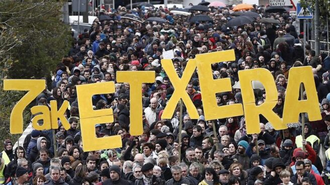 Una manifestación en apoyo a los acusados por la agresión del 15 de octubre de 2016 en Alsasua.