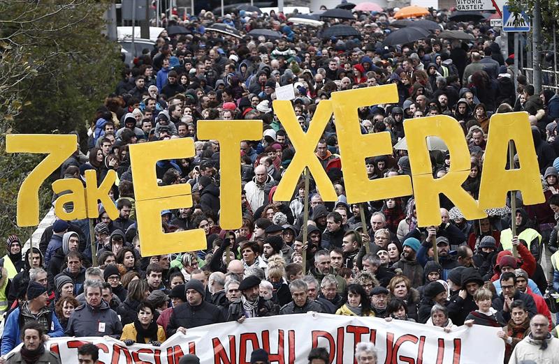 Una manifestación en apoyo a los acusados por la agresión del 15 de octubre de 2016 en Alsasua.