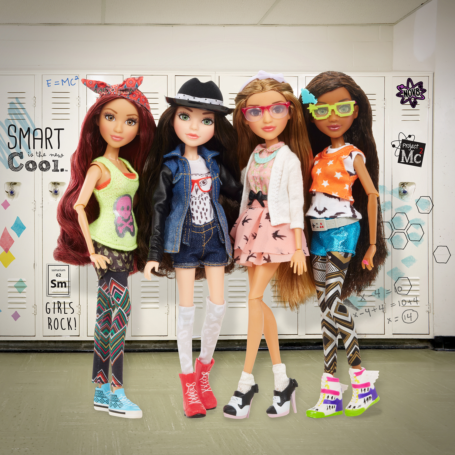 Las cuatro muñecas protagonistas del proyecto MC2.