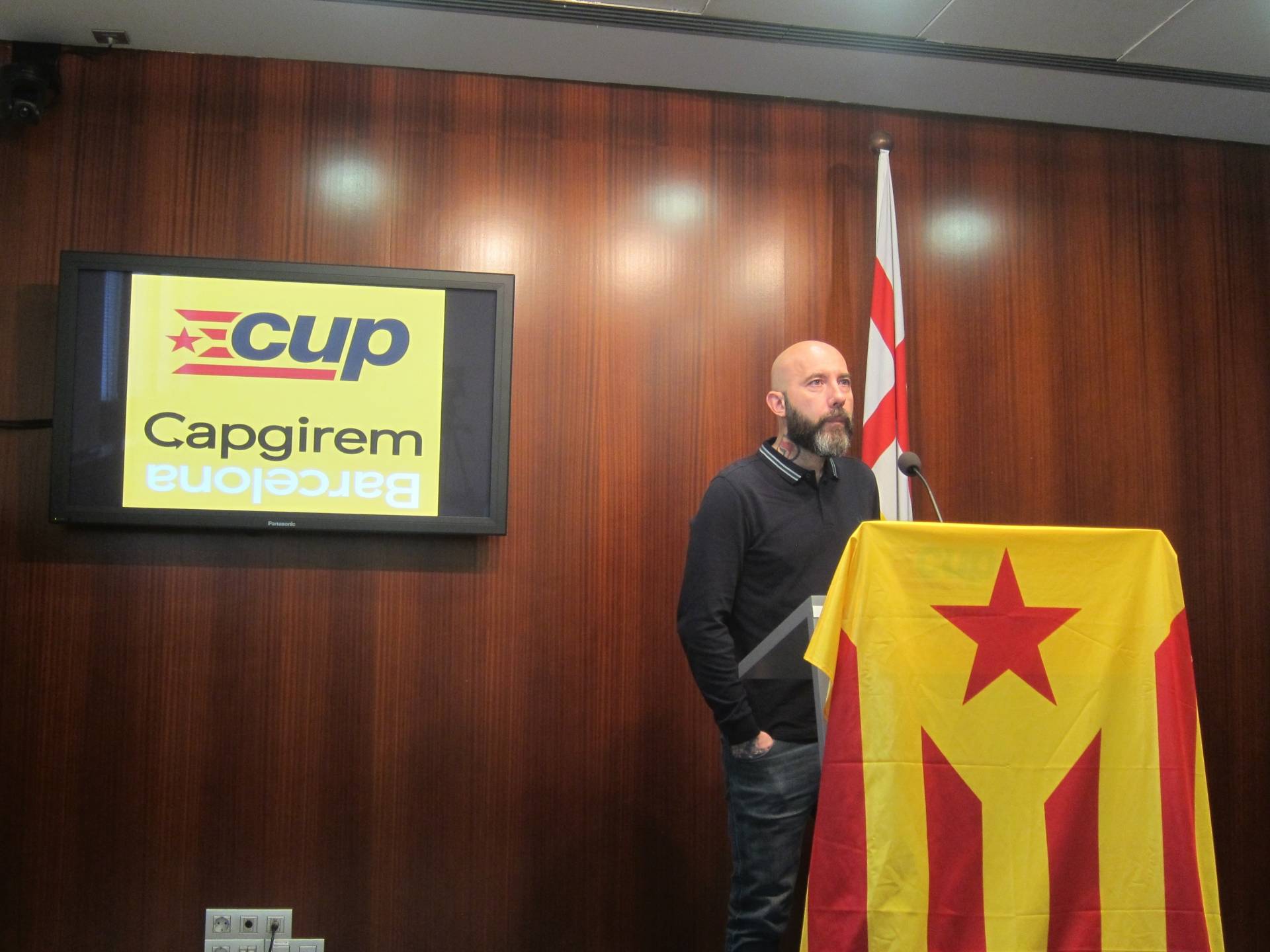 El concejal de la CUP en el Ayuntamiento de Barcelona, Josep Garganté. El concejal de la CUP en el Ayuntamiento de Barcelona, Josep Garganté.