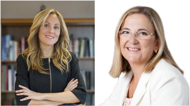 Las nuevas directora del Tesoro, Emma Navarro, y la secretaria de Estado de Economía, Irene Garrido.