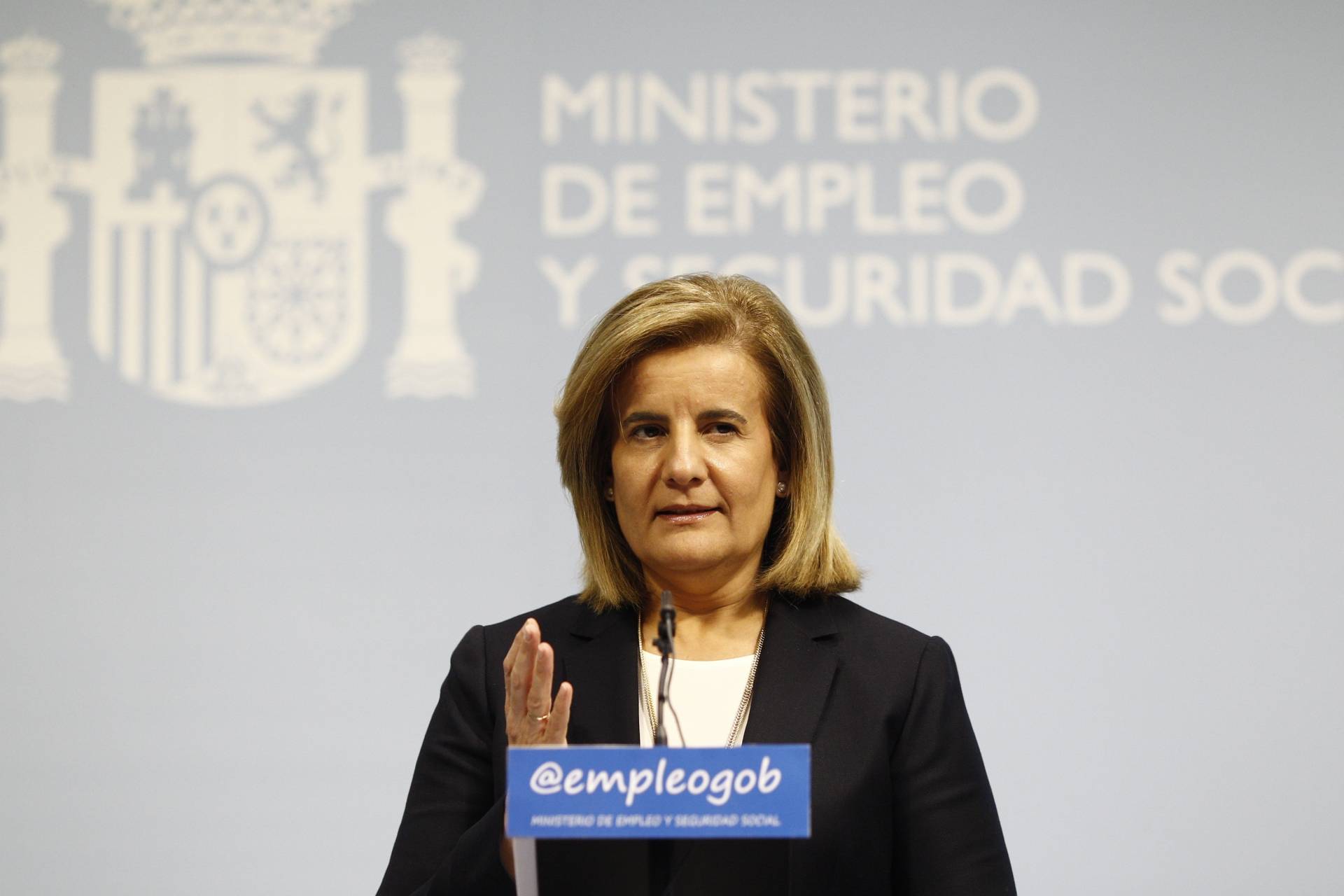 Fátima Báñez, ministra de Empleo cuando se concedieron las ayudas investigadas ahora por el Tribunal de Cuentas.