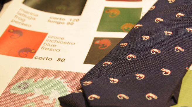 En el taller madrileño de SOLOiO se diseñan los estampados de las corbatas. En el taller madrileño de SOLOiO se diseñan los estampados de las corbatas.
