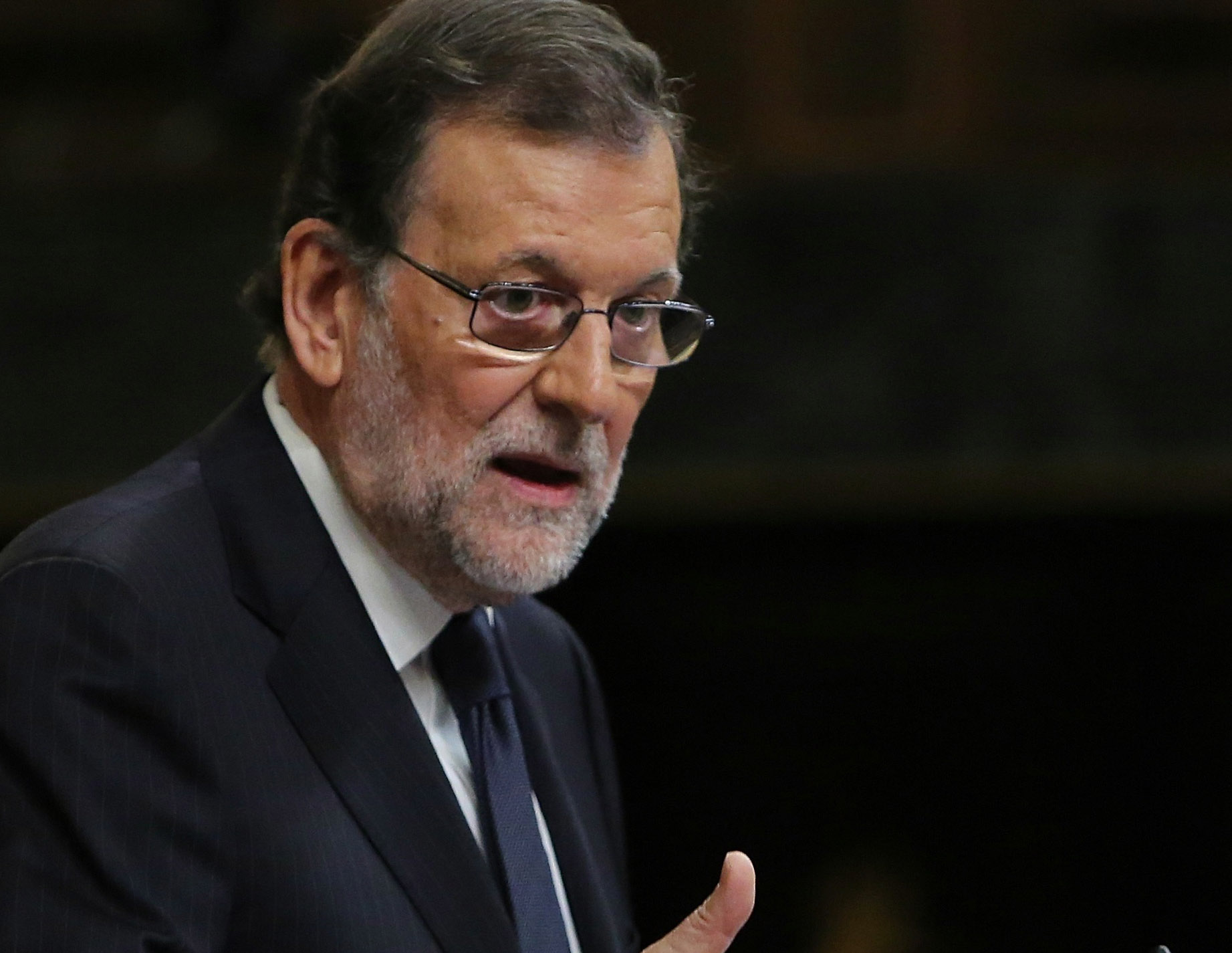 El presidente del Gobierno, Mariano Rajoy, en el Congreso de los Diputados