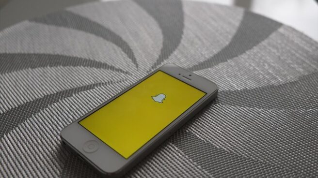 Snapchat La aplicación de Snapchat, en un teléfono de un usuario.