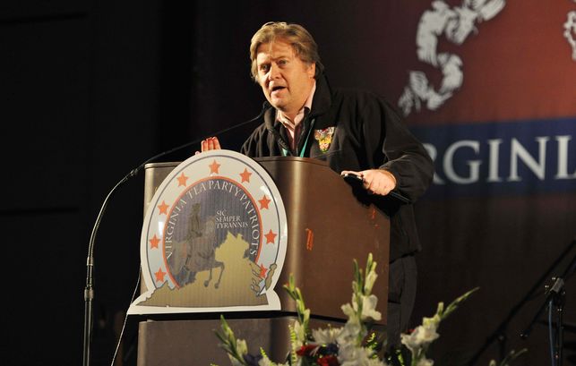 Stephen Bannon, durante una charla organizada por el Tea Party del Estado de Virginia.