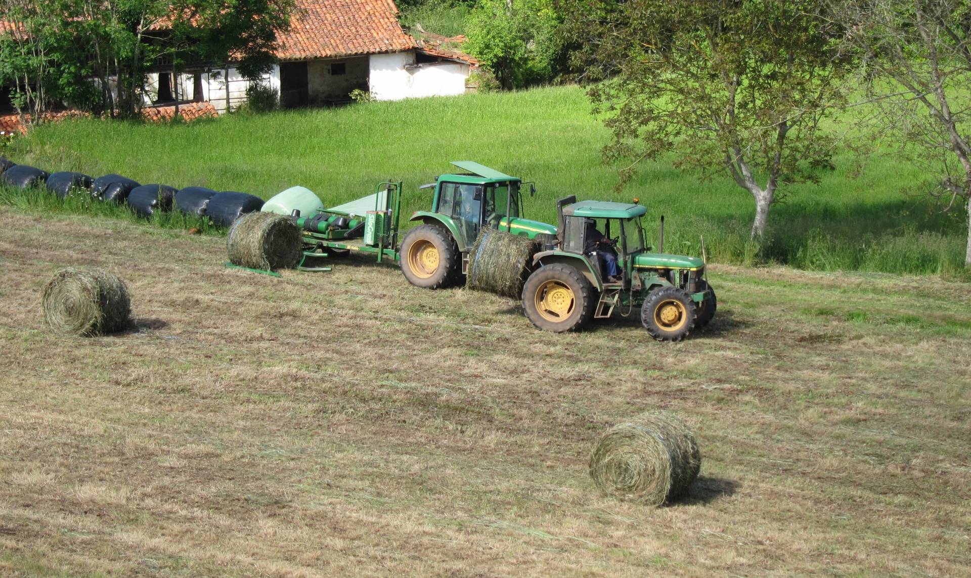 Vista aérea de un campo.