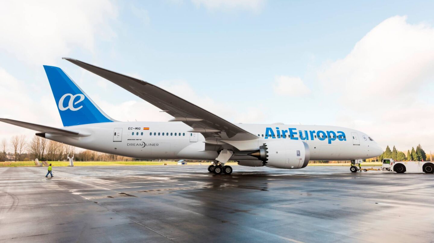 Un avión de Air Europa, la aerolínea del grupo Globalia.