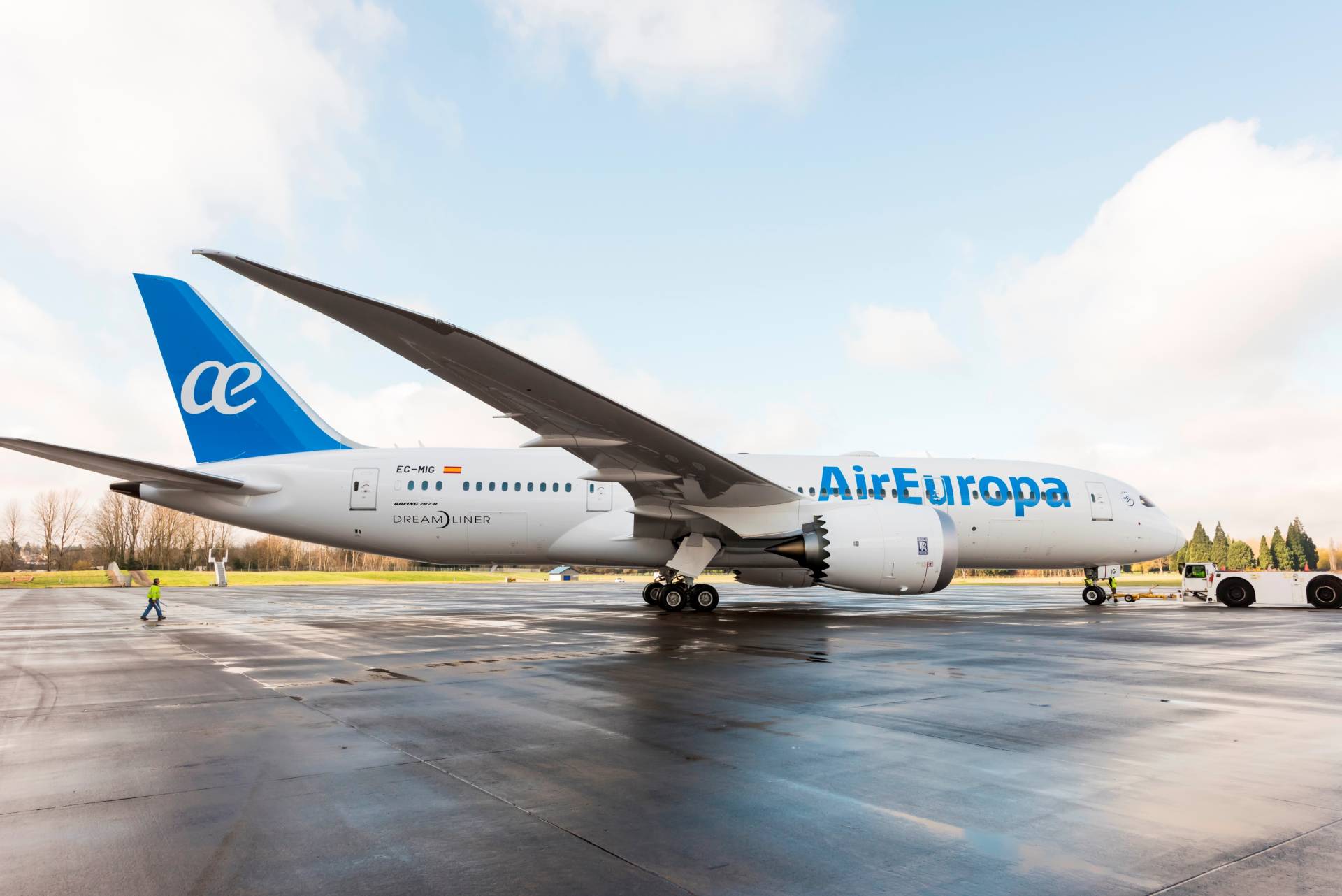 Un avión de Air Europa, la aerolínea del grupo Globalia.