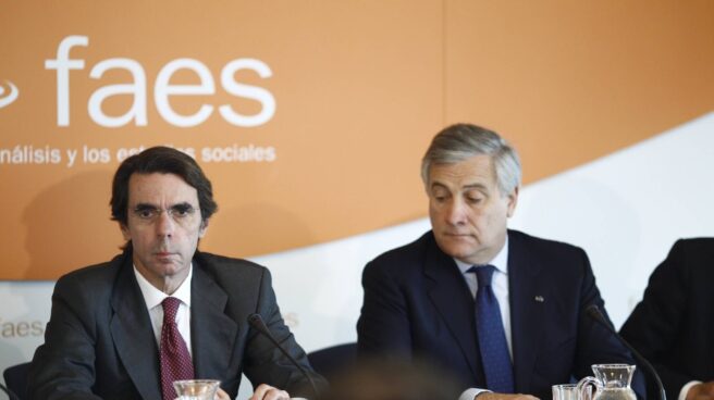 El ex presidente del Gobierno, José María Aznar, en un acto de FAES.