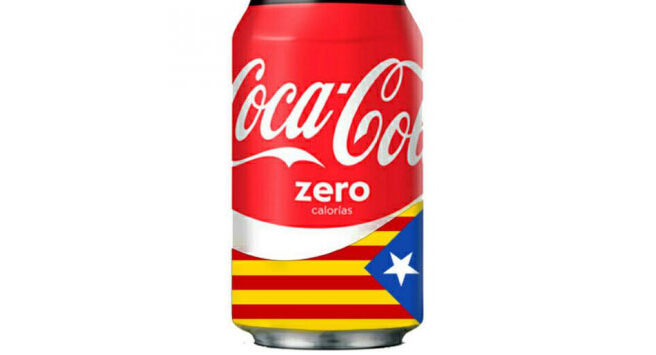 Imagen de la Coca Cola 'independentista'.