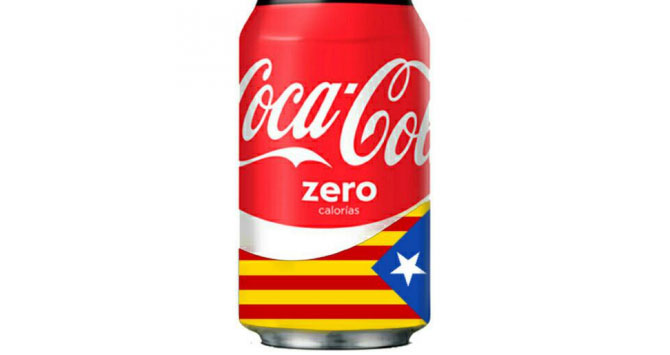 Imagen de la Coca Cola 'independentista'.