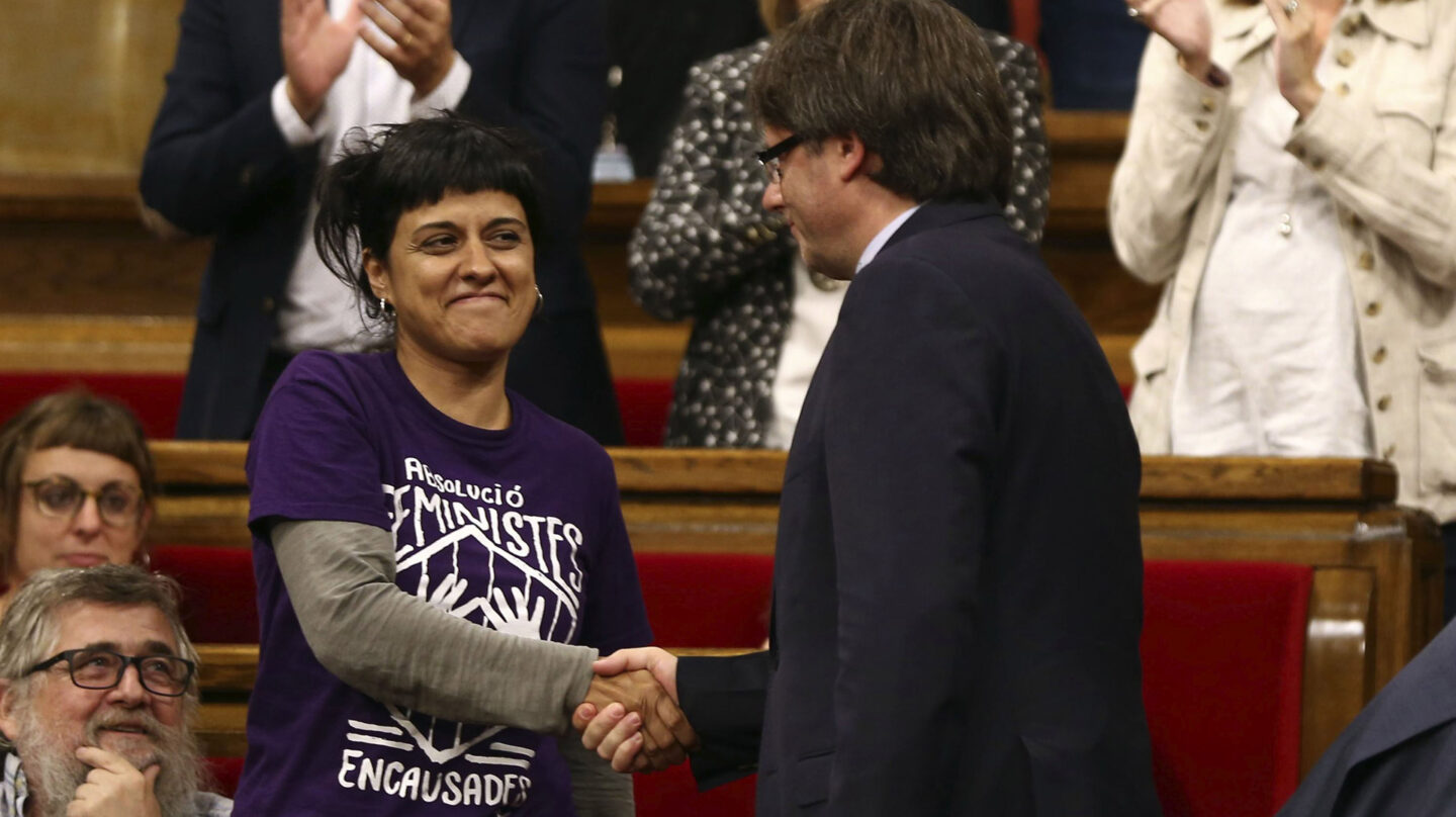 Carles Puigdemont y Anna Gabriel.