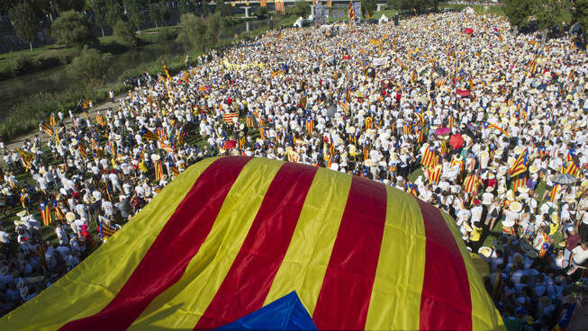 Estelada en una manifestación de la Diada del 11 de septiembre.