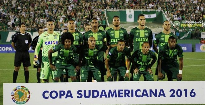Los jugadores del Chapecoense.