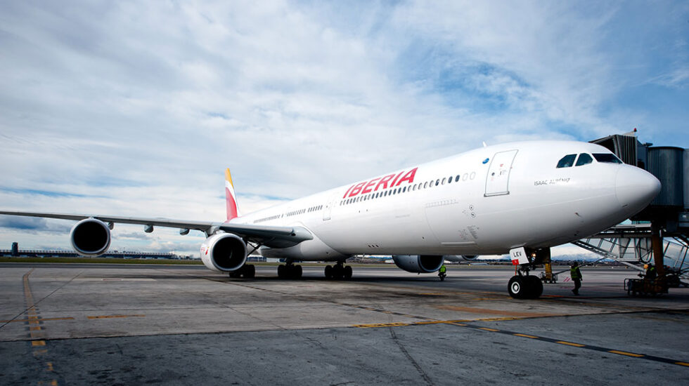 Uno de los aviones de la flota de Iberia.