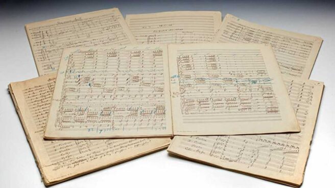 Partitura de la Sinfonía número 2 de Mahler.