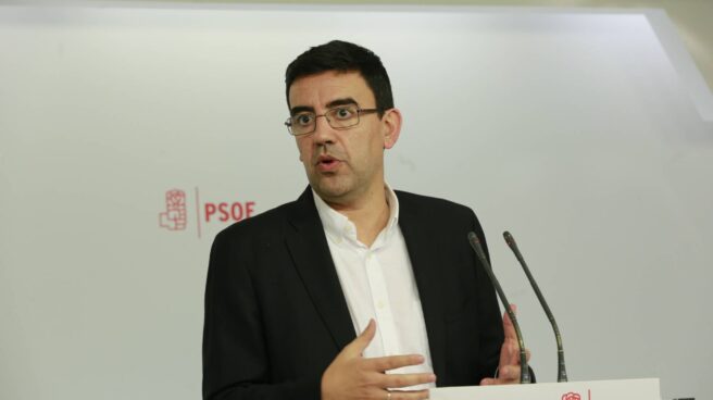 mario-jimenez El portavoz de la gestora socialista, Mario Jiménez, este jueves en Ferraz.