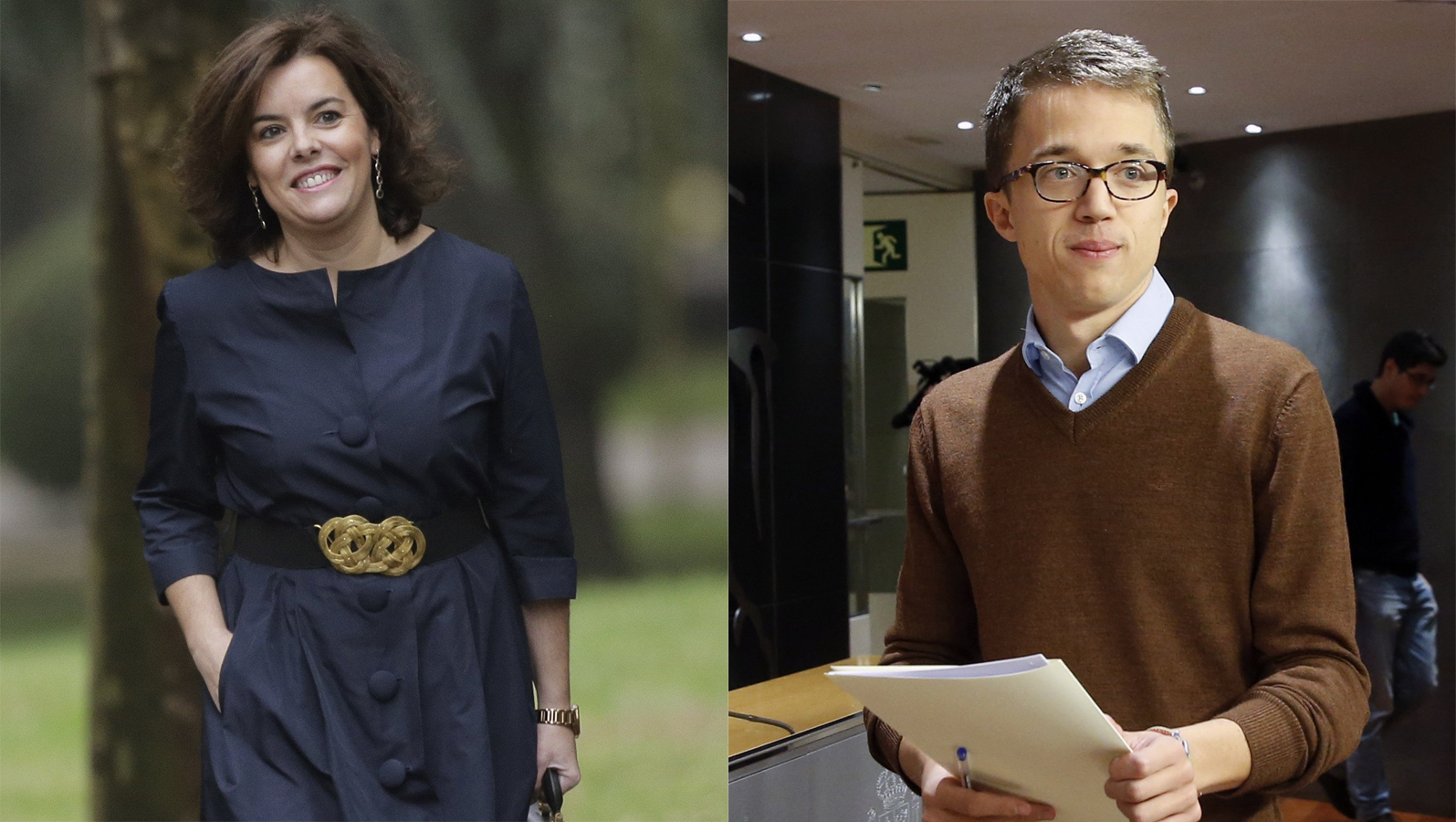 Soraya Sáenz de Santamaría e Íñigo Errejón.