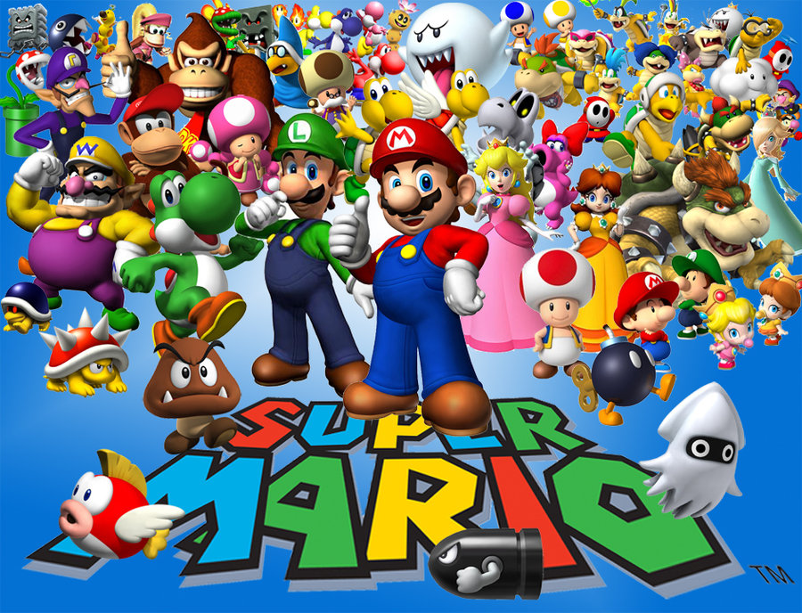 Imagen promocional del videojuego Super Mario Bros, de Nintendo.