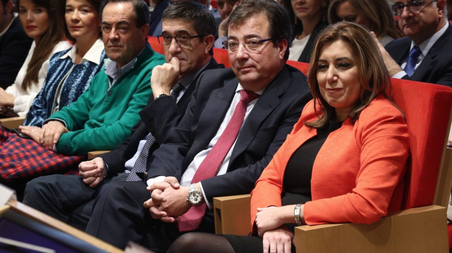 Susana Díaz, durante la presentación del libro de Guillermo Fernández Vara, en 2016.