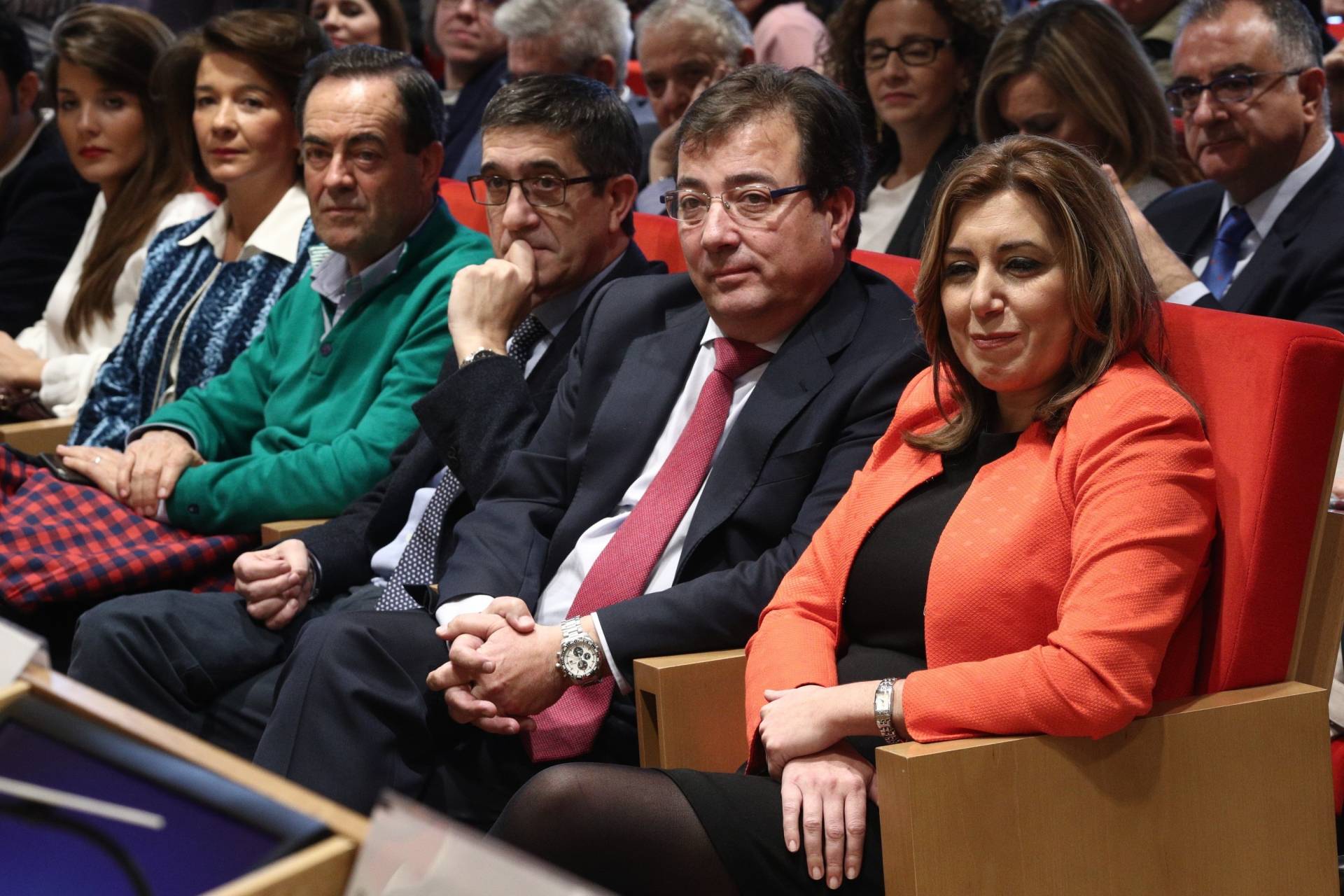 Susana Díaz, durante la presentación del libro de Guillermo Fernández Vara, en 2016.