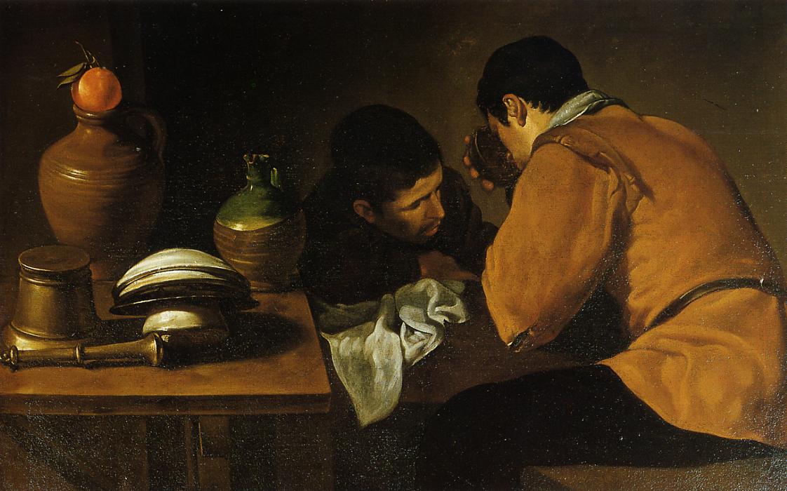 Dos jóvenes a la mesa, de Diego Velázquez (Colección Wellington).