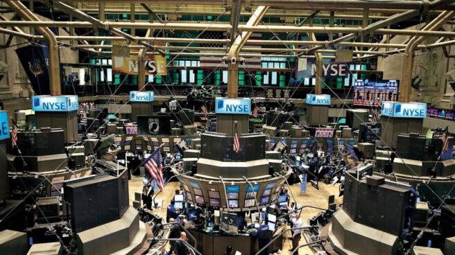 Interior de la Bolsa de Nueva York, en Wall Street.