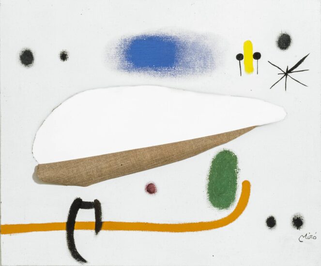 'Pintura' (1975), de Joan Miró. Acrílico sobre tela cortada.