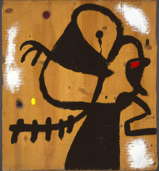 'Mujer, pájaro' (1975), de Joan Miró. Óleo y esmalte sintético sobre madera.