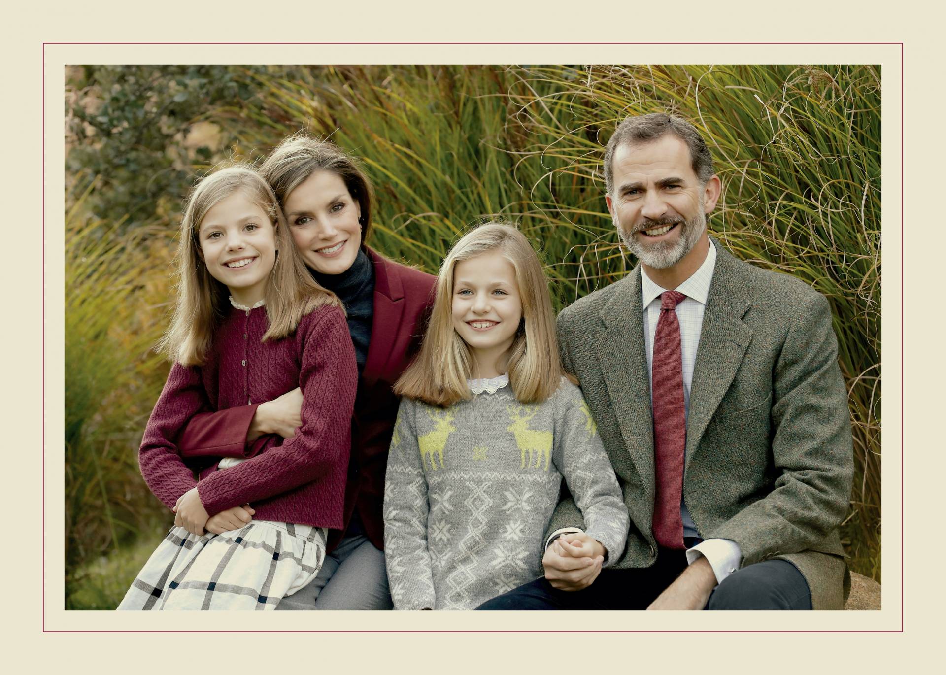 La foto que adjunta la Casa Real junto a su felicitación navideña.