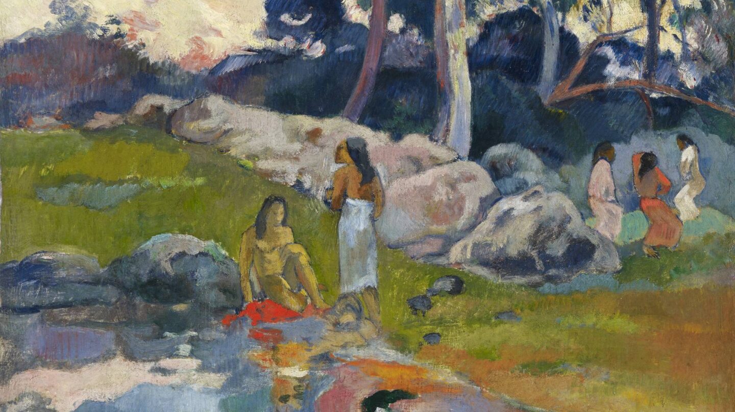 'Mujeres en la ribera del río', de Paul Gauguin (1892). Óleo sobre tela. Colección Alicia Koplowitz - Grupo Omega Capital.