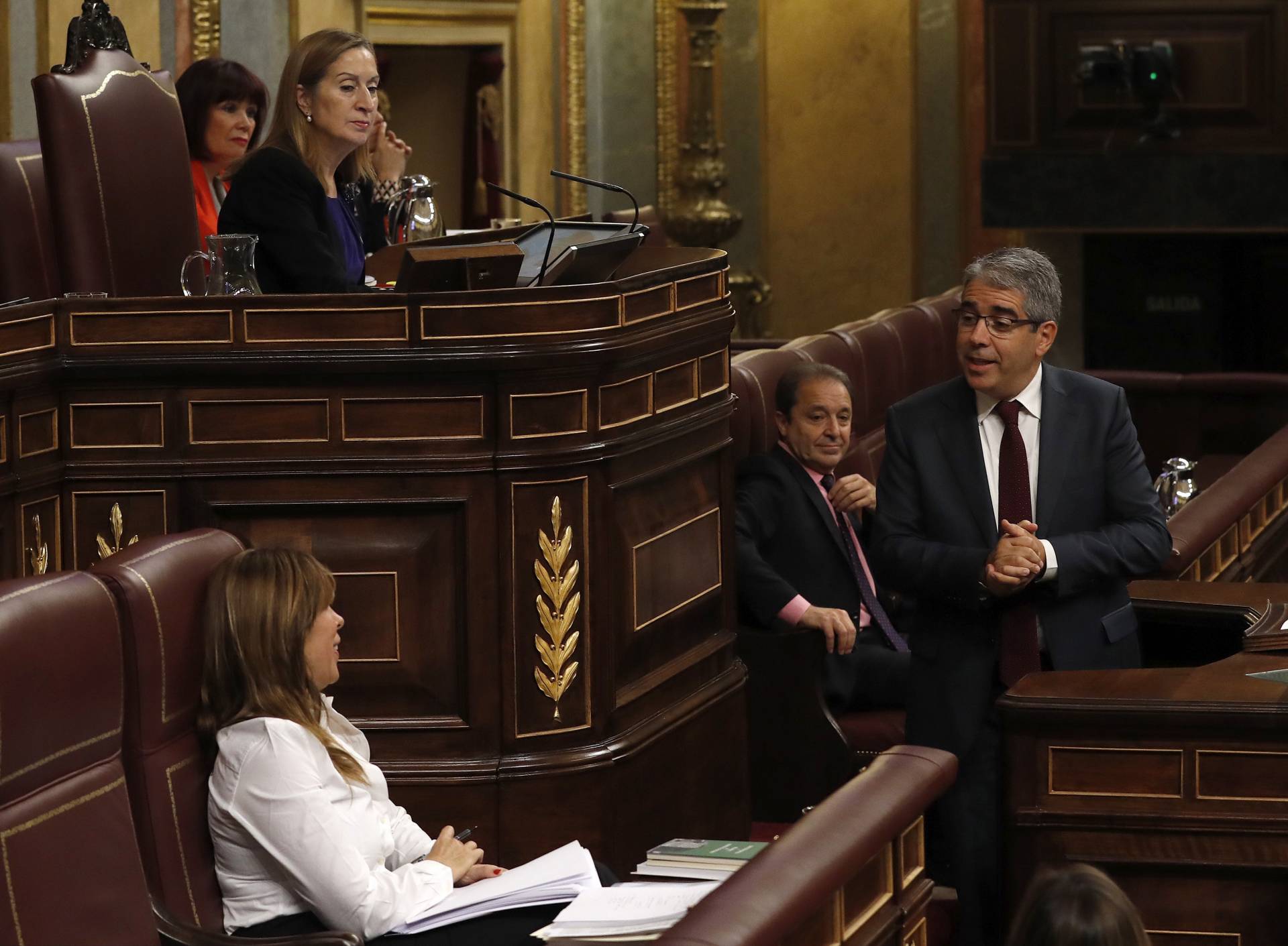 El portavoz parlamentario del PDECat, Francesc Homs, este miércoles en el Congreso.