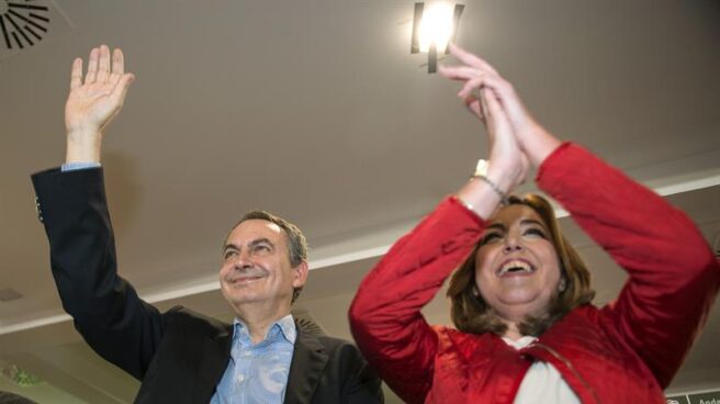 José Luis Rodríguez Zapatero y Susana Díaz, en el acto celebrado este viernes en Jaén.