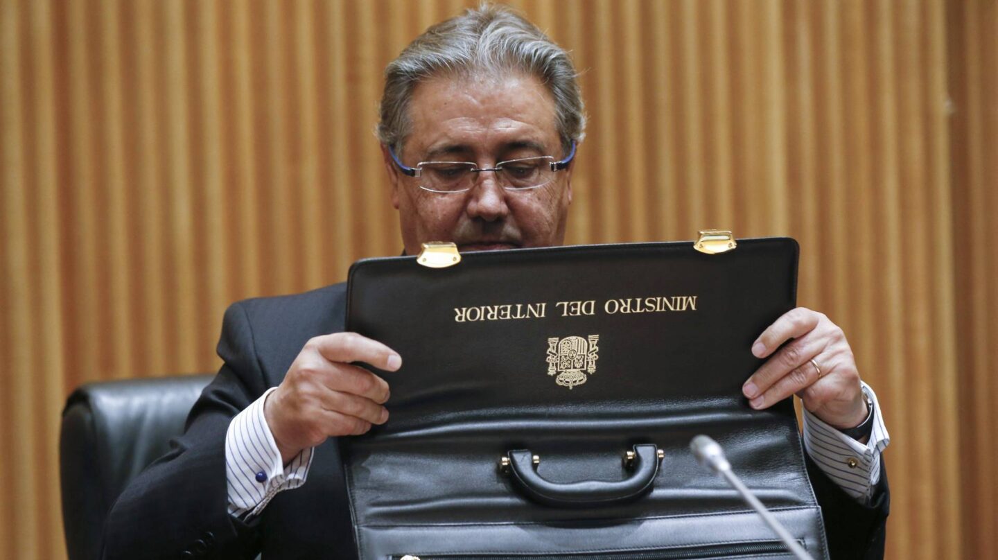 El ministro del Interior, Juan Ignacio Zoido, en una comparecencia en el Congreso de los Diputados.