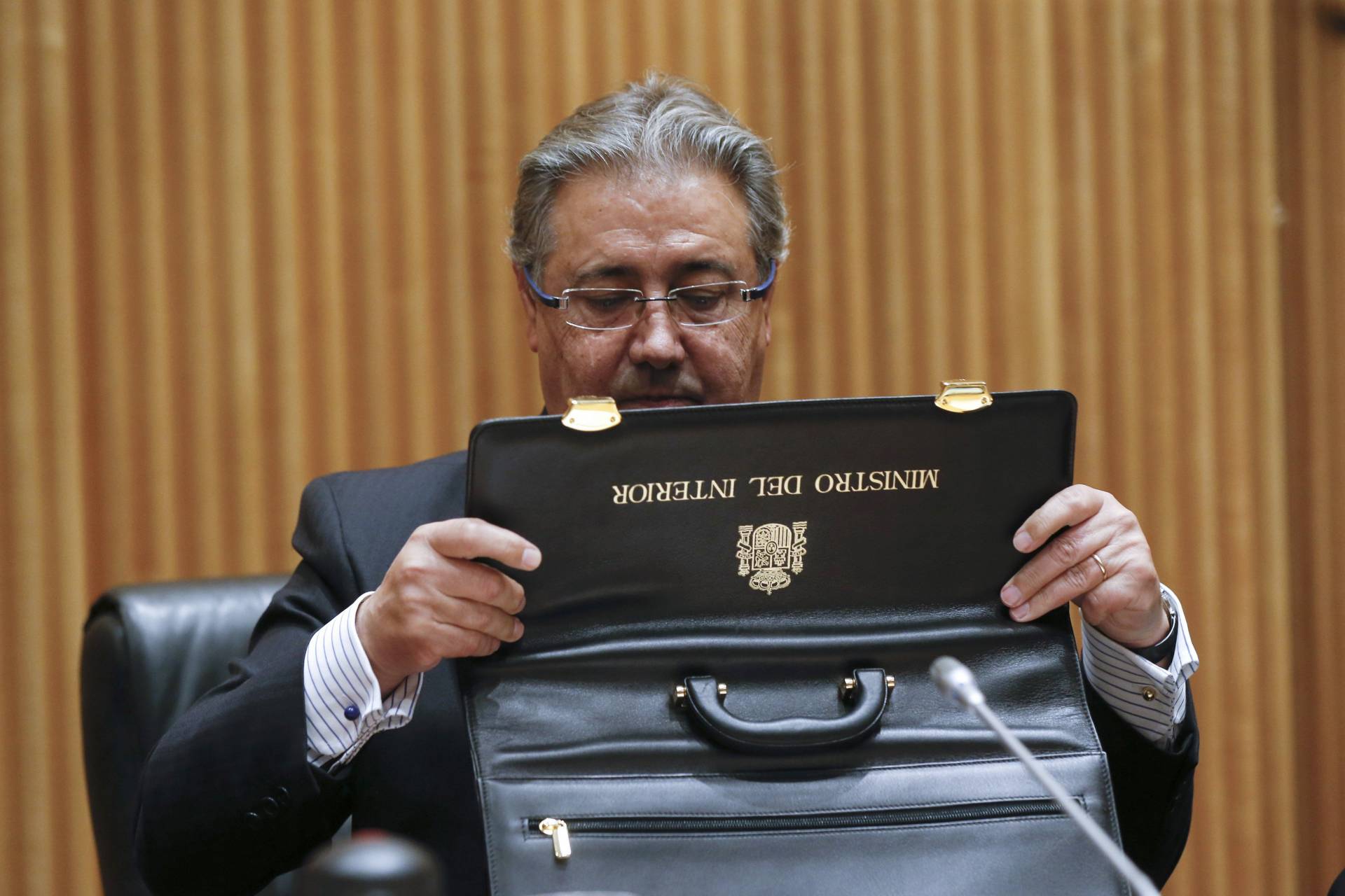 El ministro del Interior, Juan Ignacio Zoido, en una comparecencia en el Congreso de los Diputados.