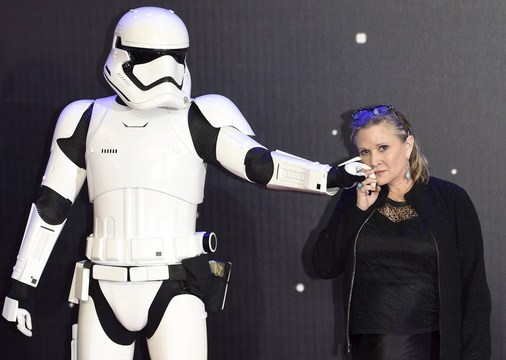 La actriz Carrie Fisher.