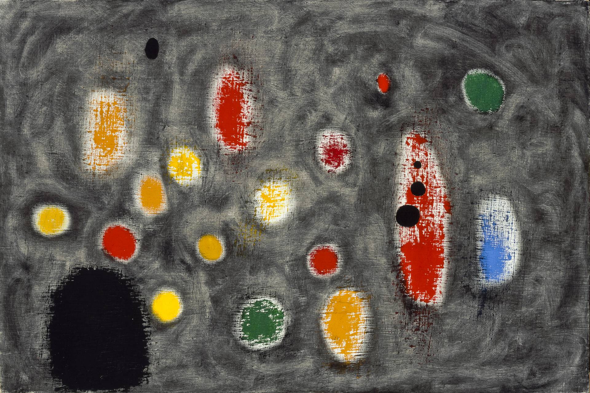 'Tres bolas' (1972), de Joan Miró. Óleo sobre tela.