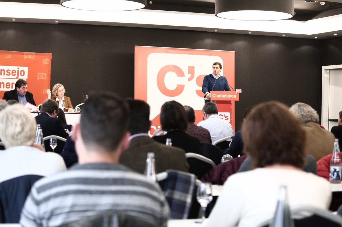 El presidente de Ciudadanos, Albert Rivera, en una intervención durante el Consejo General del partido.