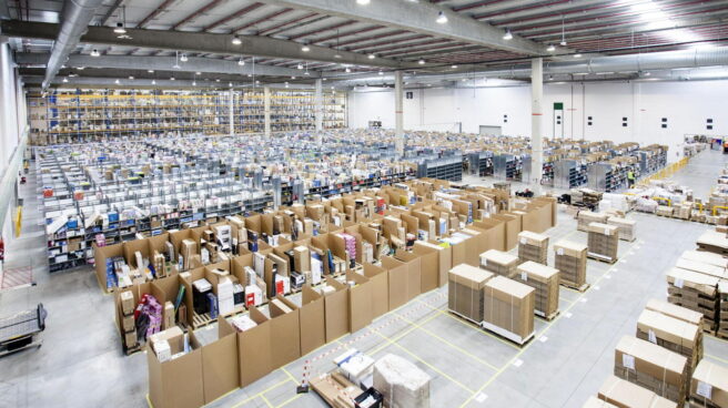 El centro logístico de Amazon en la localidad madrileña de San Fernando de Henares.