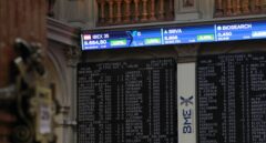 Interior del edificio de la Bolsa de Madrid.