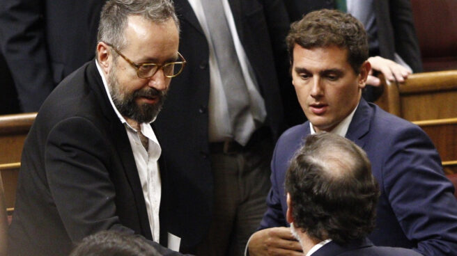 El presidente del Ciudadanos, Albert Rivera, frente al presidente del Gobierno, Mariano Rajoy.