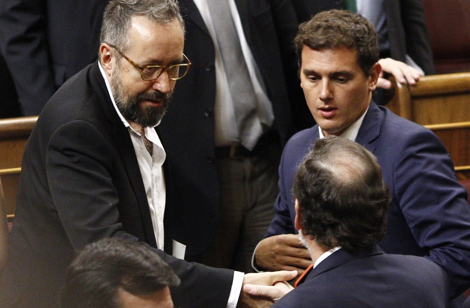 El presidente del Ciudadanos, Albert Rivera, frente al presidente del Gobierno, Mariano Rajoy.