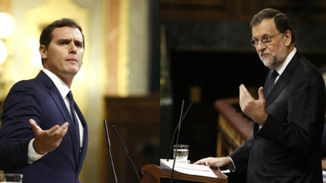 El presidente de Ciudadanos, Albert Rivera, y el presidente del Gobierno, Mariano Rajoy.