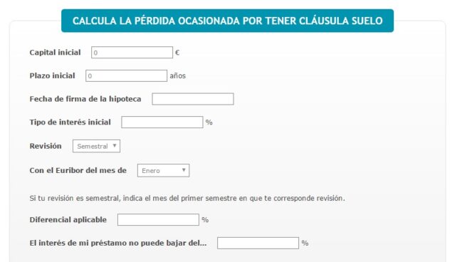 La calculadora de las cláusula suelo.