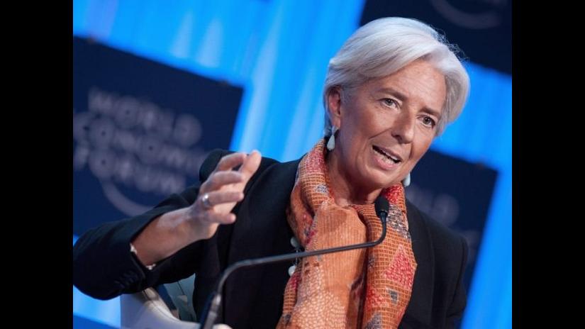 La directora gerente, Christine Lagarde, durante una intervención en Davos, Suiza.