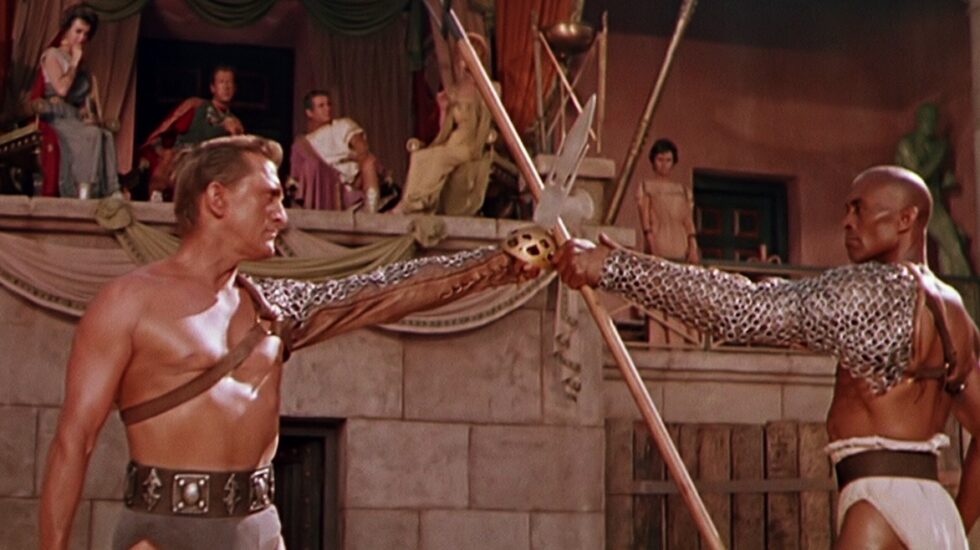 Kirk Douglas en una escena de Espartaco.