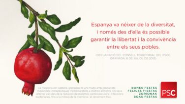 El PSC felicita las Navidades con la Declaración de Granada